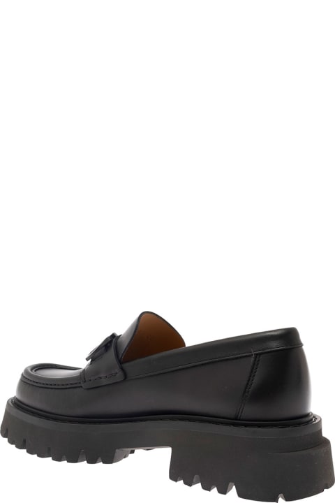 Ferragamo Shoes for Men Ferragamo Black Loafer With Gancino Logo In Leather Man