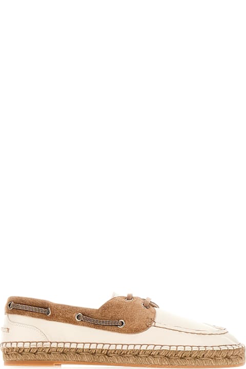 Brunello Cucinelli Sale for Women Brunello Cucinelli Ivory Leather Loafers