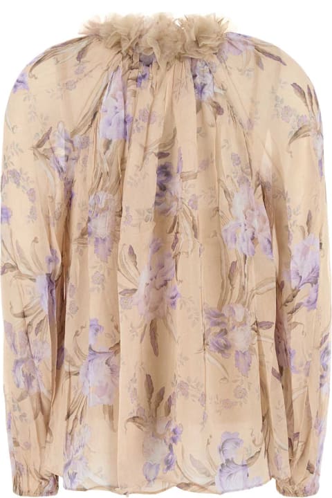 Zimmermann for Women Zimmermann Printed Viscose Eden Billow Blouse