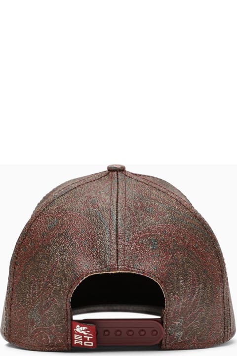 Etro for Men Etro Paisley Hat In Coated Canvas