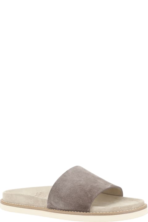 Sale for Men Brunello Cucinelli Suede Leather Slippers