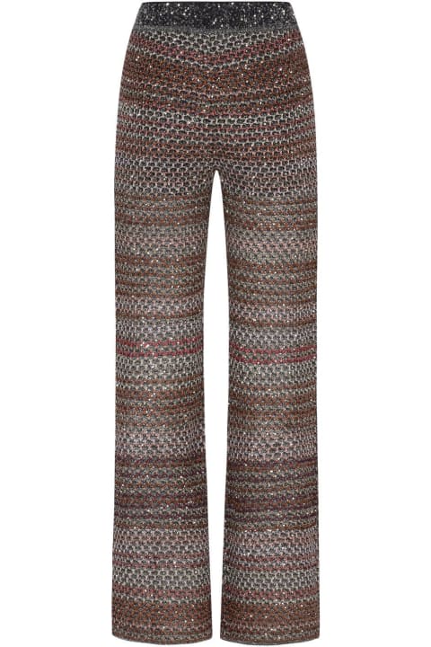Fashion for Women Missoni Sequin Embellished Flared Knitted Trousers