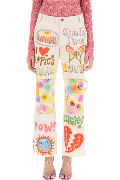 'chason' Pants With Multicolored Drawings