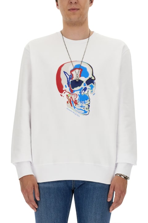 Alexander McQueen for Men Alexander McQueen Skull Print Cotton Sweatshirt