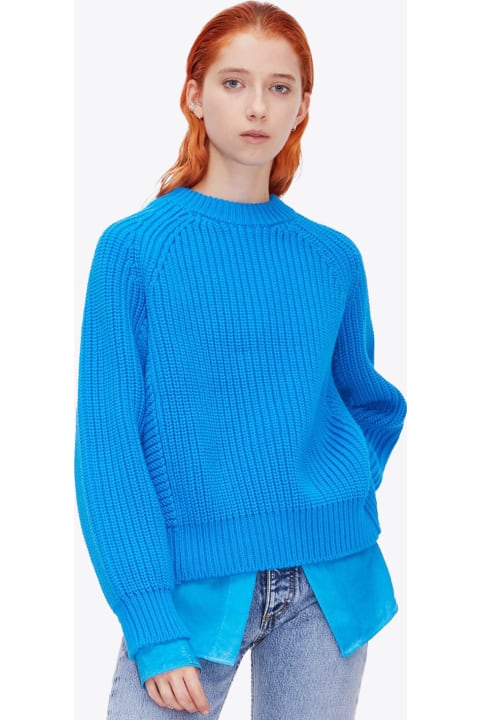 Tao Light blue heavy-knit cotton sweater - Tao
