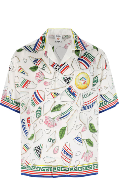 Sale for Men Casablanca 'le Vase Brise' Silk Shirt