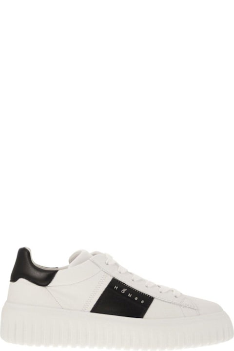 Hogan for Kids Hogan H-stripes Lace-up Sneakers