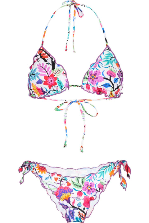 أدوات منزلية MC2 Saint Barth Woman Triangle Top With Flower Print