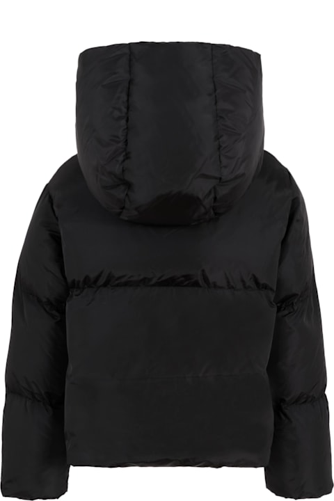 Homeware MM6 Maison Margiela Black Down Jacket For Kids With Logo