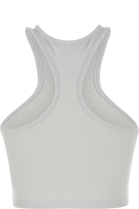 Topwear for Women Off-White Light Grey Stretch Cotton Top