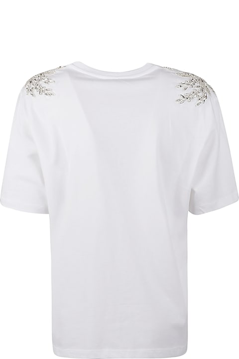 Blugirl Clothing for Women Blugirl Round Neck Embellished T-shirt