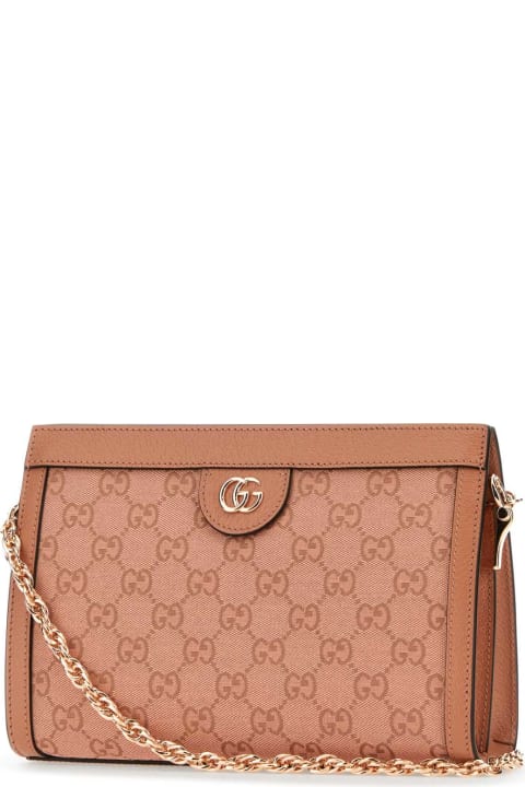 Gucci for Women Gucci Pink Gg Supreme Fabric And Leather Small Ophidia Shoulder Bag