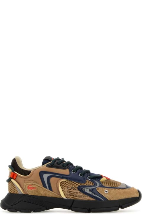 Lacoste أحذية لـ القسم الرجالي Lacoste Multicolor Leather And Mesh L003 Neo Sneakers