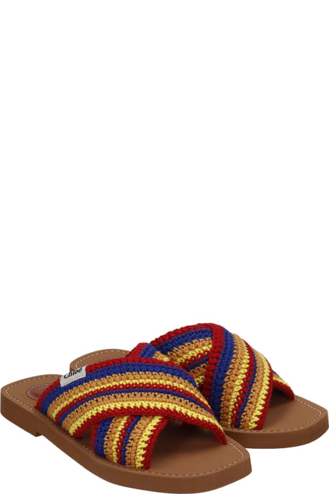 Woody Flats In Multicolor Fabric