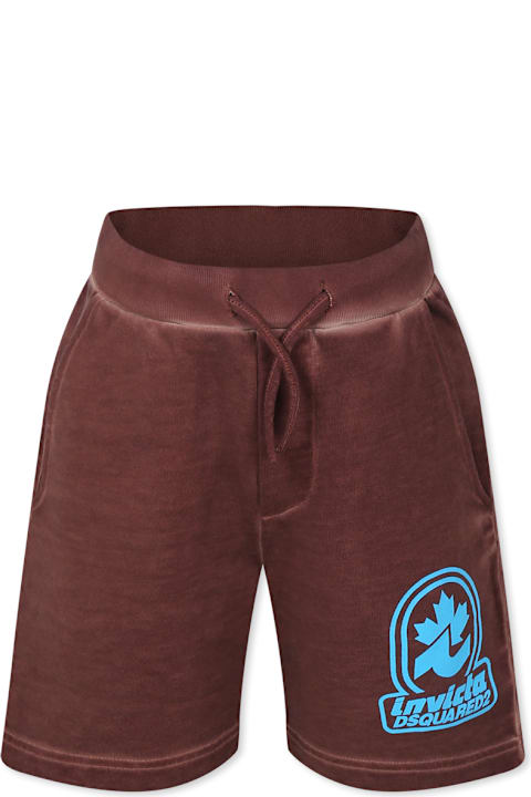 Fashion for Women Dsquared2 Brown Shorts For Kids With Logo