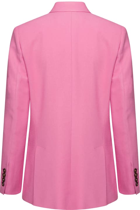 Fashion for Women The Andamane 'lavinia' Pink Double-breasted Jacket In Viscose Woman