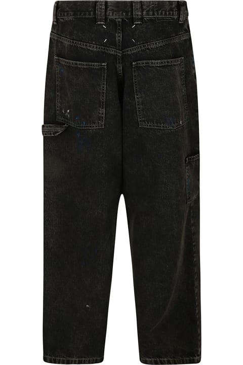 Vintage Effect Straight Leg Cropped Jeans