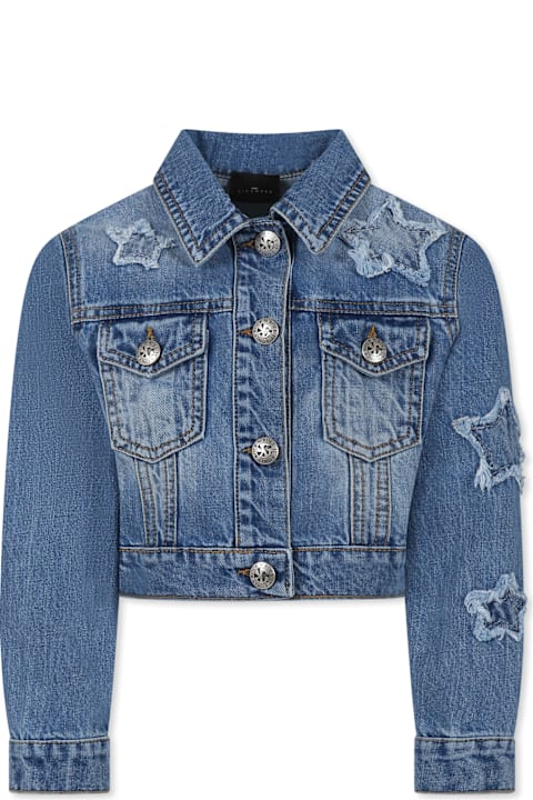 Richmond for Men Richmond Crop Denim Jacket For Girl With Stars
