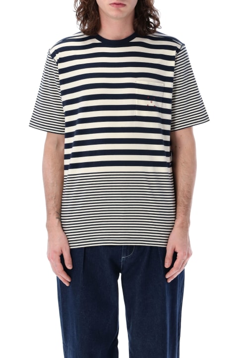 Pop Trading Company Topwear for Men Pop Trading Company Pop Striped Pocket T-shirt