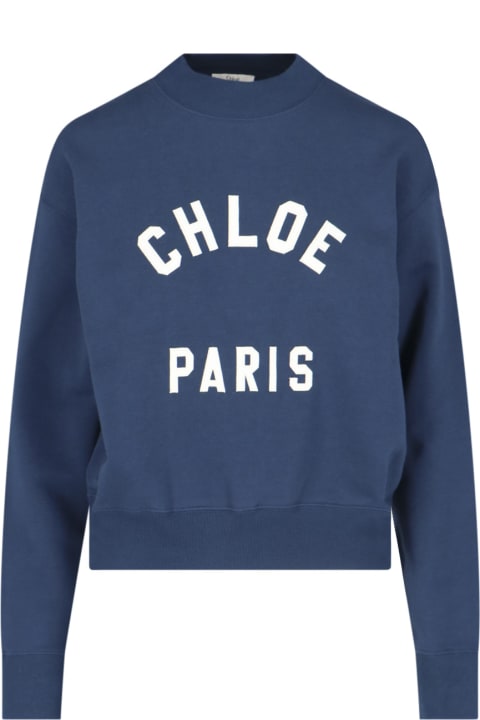 Fleeces & Tracksuits for Women Chloé 'paris' Crew Neck Sweatshirt