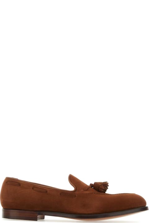 Crockett & Jones Shoes for Men Crockett & Jones Brown Suede Cavendish 2 Loafers
