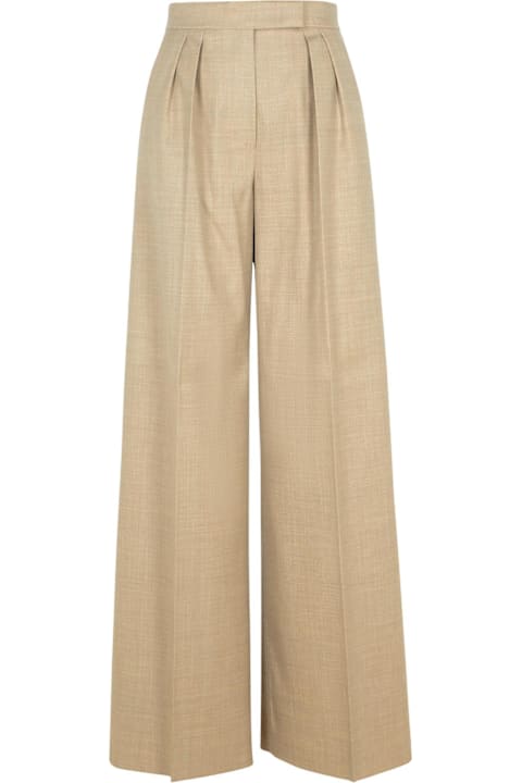 Max Mara for Women Max Mara 'entrata' Beige Virgin Wool Pants