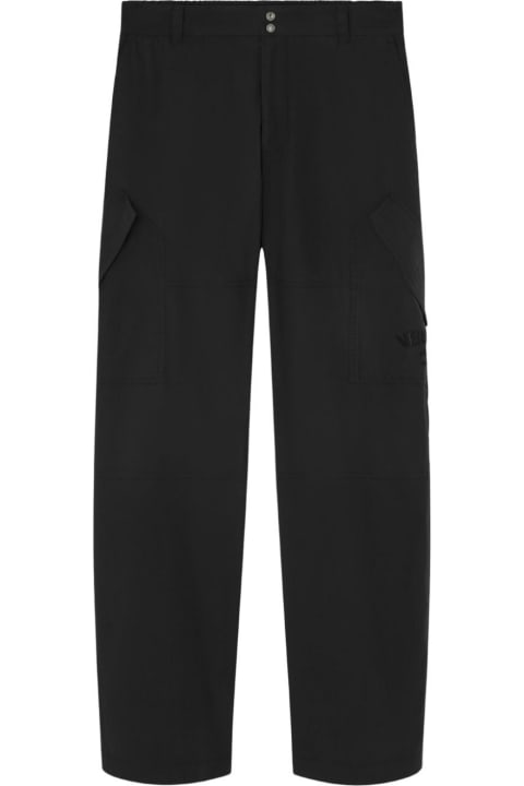 Versace Pants for Men Versace Informal Pant Light Cotton Gabardine Fabric And Stamp Embroidery