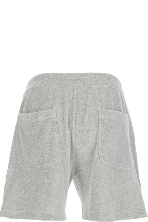 سراويل لـ القسم الرجالي Tom Ford Grey Shorts With Elastic Waist And Drawstring In Cotton Blend Man