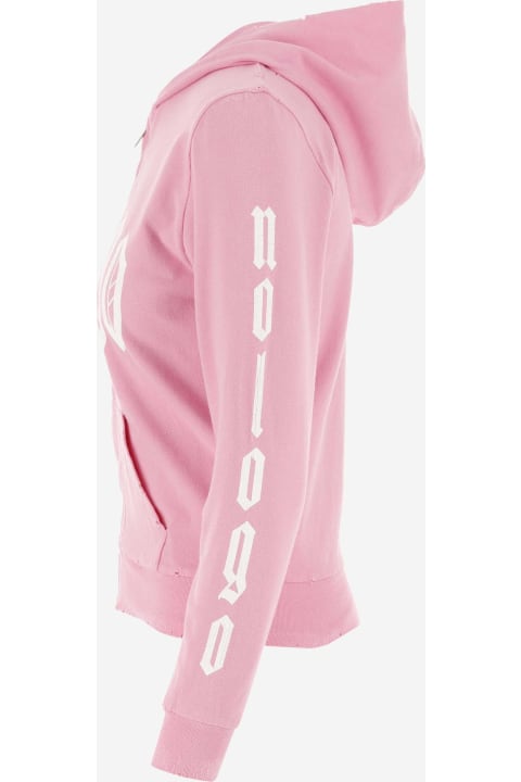 Balenciaga Sweaters for Women Balenciaga Stretch Cotton Hoodie With Slogan Print