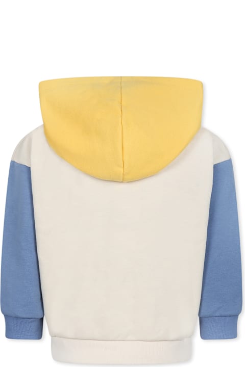 أدوات منزلية Petit Bateau Ivory Sweatshirt For Boy With Logo