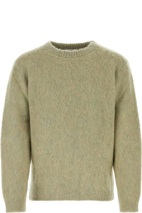 Lemaire Sweaters for Men Lemaire Sage Green Stretch Mohair Blend Sweater