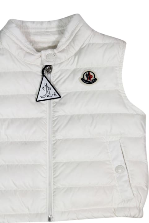 Moncler for Girls Moncler New Amaury Sleeveless Lightweight Down Jacket With Front Zip Closure And Logo