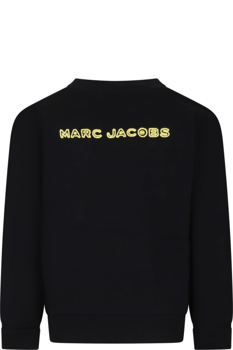 Sweaters & Sweatshirts for Boys Marc Jacobs Black Sweatshirt For Kids With Smiley And Logo