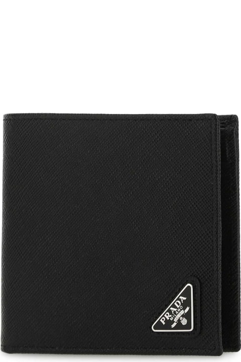 Fashion for Men Prada Black Leather Wallet