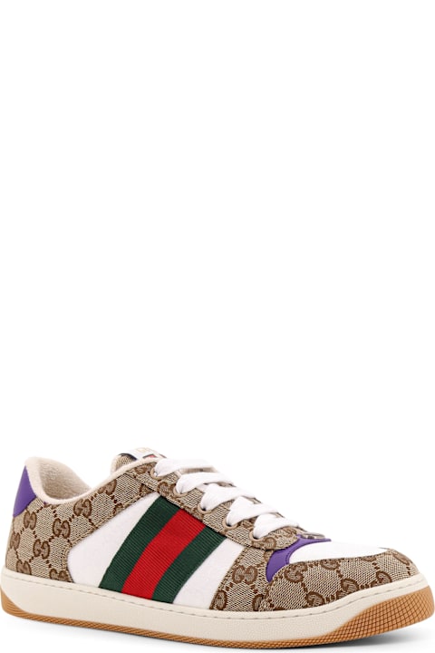 Shoes for Men Gucci Screener Gg Original Fabric Sneakers