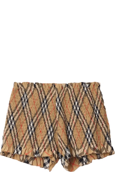 Burberry ملابس تحتية لـ بنات Burberry Check Cotton Shorts