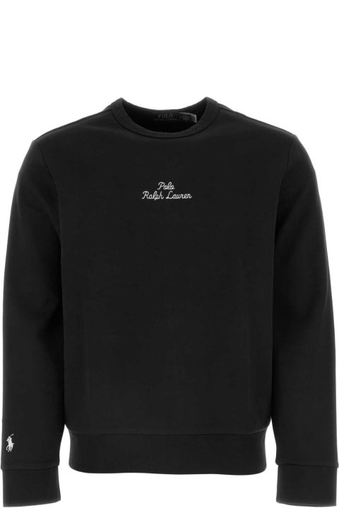 メンズ新着アイテム Polo Ralph Lauren Black Cotton Blend Sweatshirt