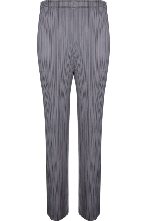 Pants & Shorts for Women Issey Miyake Pleats Please Grey Trousers