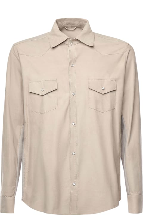 Eleventy Shirts for Men Eleventy Leather Shirt