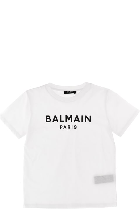 Fashion for Kids Balmain Logo Print T-shirt