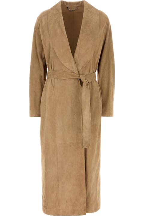 Coats & Jackets Sale for Women Fendi Camel Suede Coat