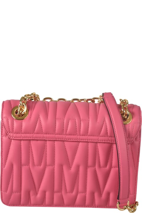 Fashion for Women Moschino Logo Quilted Chain Shoulder Bag