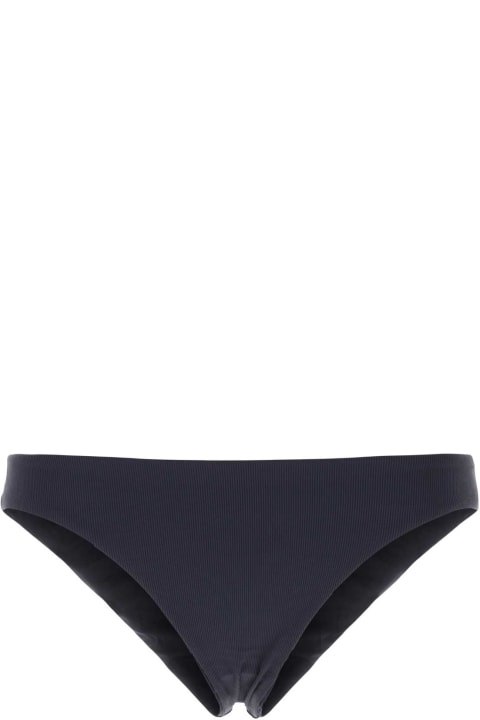 ملابس سباحة لـ السيدات Prada Navy Blue Stretch Nylon Bikini Bottom