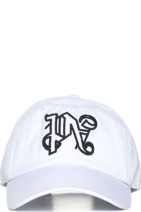 Hats for Men Palm Angels White Cotton Cap
