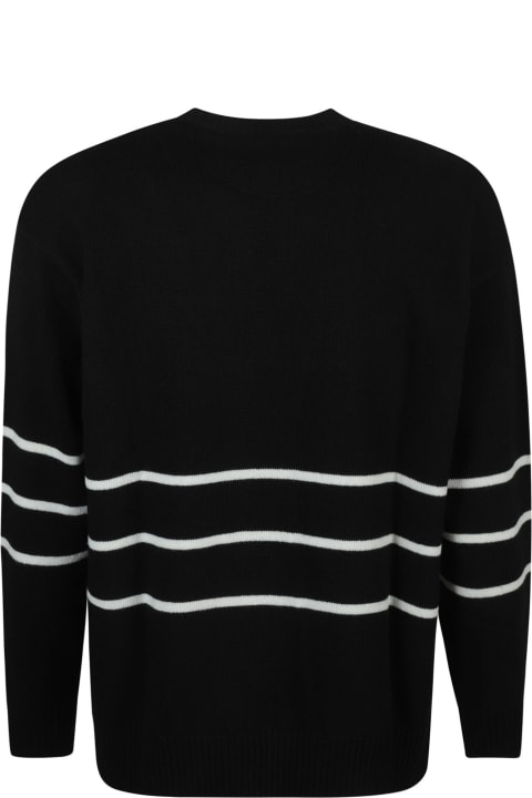 Stripe Detail Logo Sweater