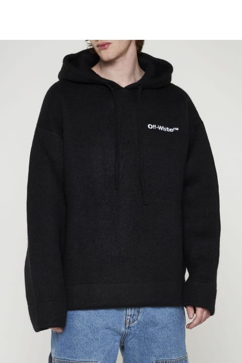 Off-White Fleeces & Tracksuits for Men Off-White Wool And Mohair Knit Hoodie