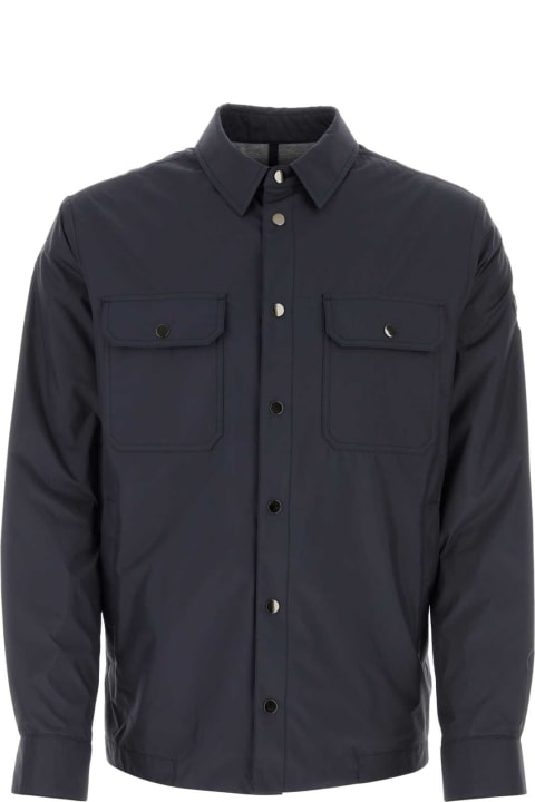 Coats & Jackets for Men Moncler Navy Blue Polyester Piz Jacket