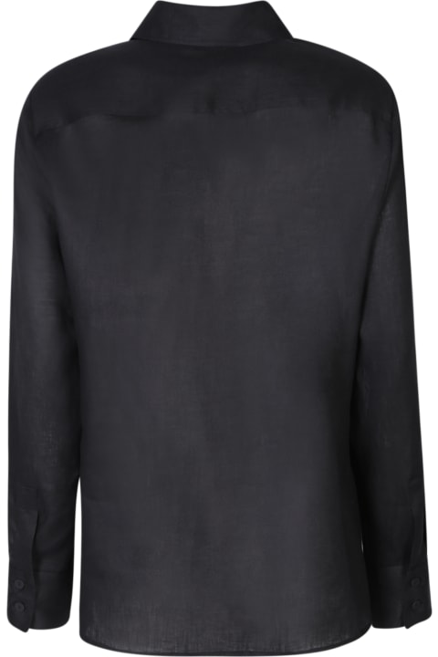 Lardini Topwear for Women Lardini Lardini Black Linen Shirt