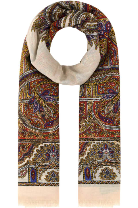 Scarves & Wraps for Women Saint Laurent Embroidered Modal Blend Scarf