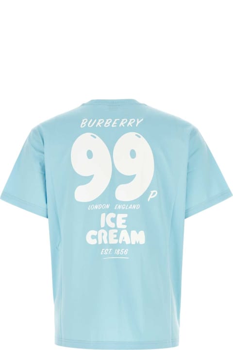 Burberry for Men Burberry Light-blue Cotton T-shirt